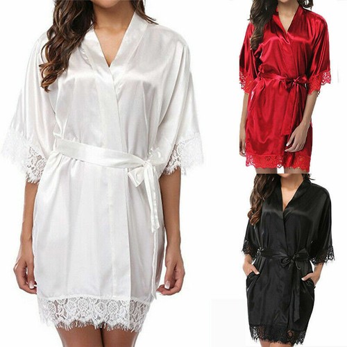 Plus size satin robe - uk,