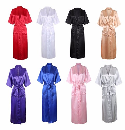 Long silky kimono - kimono, dressing
