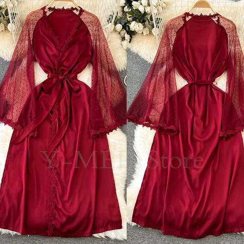 Women sexy satin - sexy, kimono