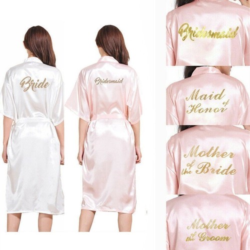 Satin robe wedding bride - robe,