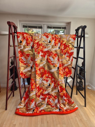 Japanese silk vintage - japanese, red