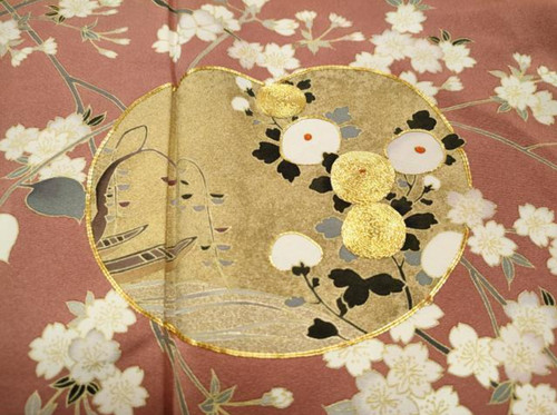 Japanese kimono irotomesode - kimono,