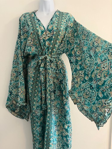 Kimono long gown - silk, robe