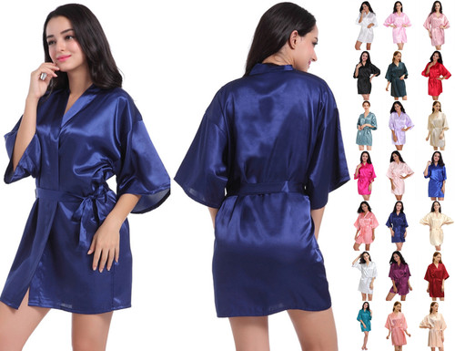Women kimono robe satin - women,