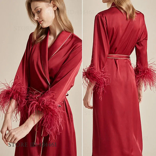 Burgundy feather wedding - feather, robe