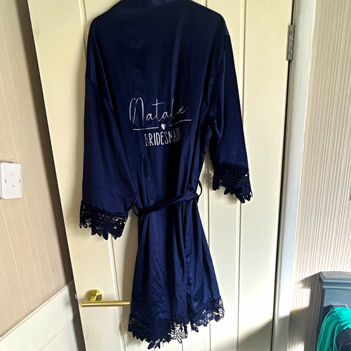 Navy satin lace - navy,