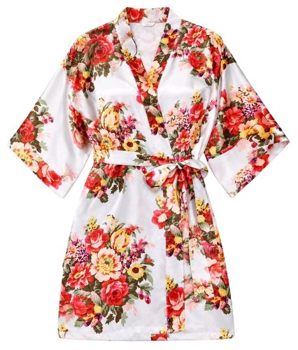 White floral flower girl - floral, satin