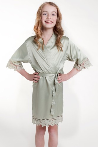 Sage greem lace trim flower - sage,