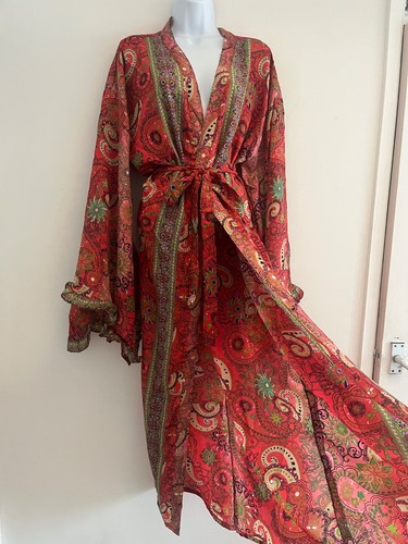 Red kimono long - red,