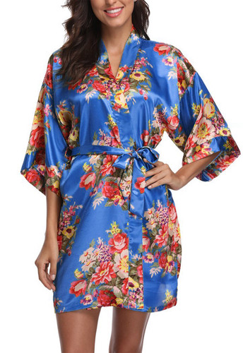 Royal blue floral bridesmaid - royal,