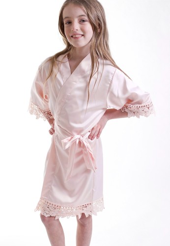 Blush lace trim - flower, girl