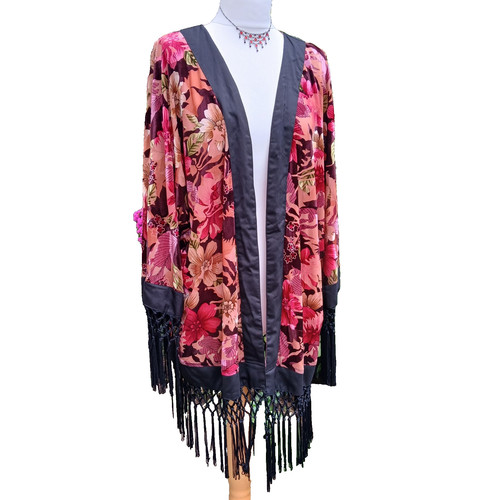 Devore velvet kimono - devore, jacket