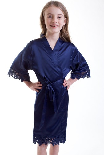 Navy blue lace trim - navy,