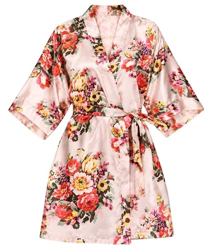Blush floral flower girl robe - girl,