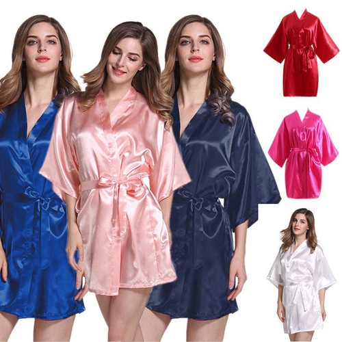 Satin kimono robe - satin,