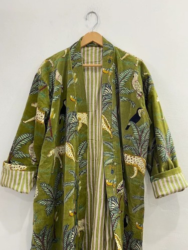 Indian green bridal kimono - green,